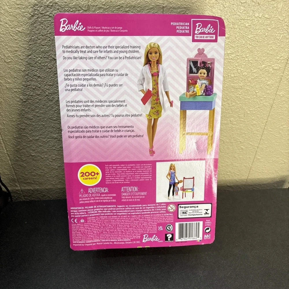 NIB~Barbie~You Can Be Anything~Pediatrician/Child Doctor Doll Playset~Blonde - Picture 4 of 4